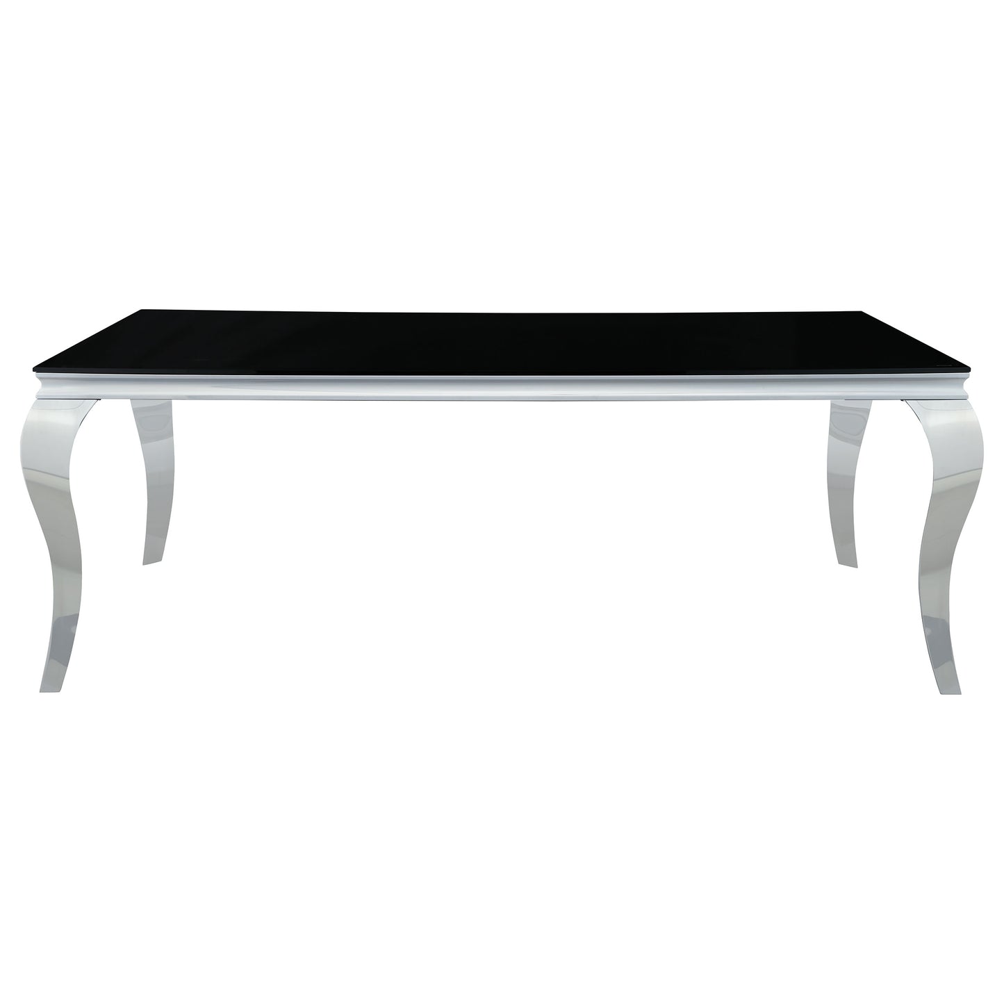 Carone Rectangular 81-inch Glass Top Dining Table Black