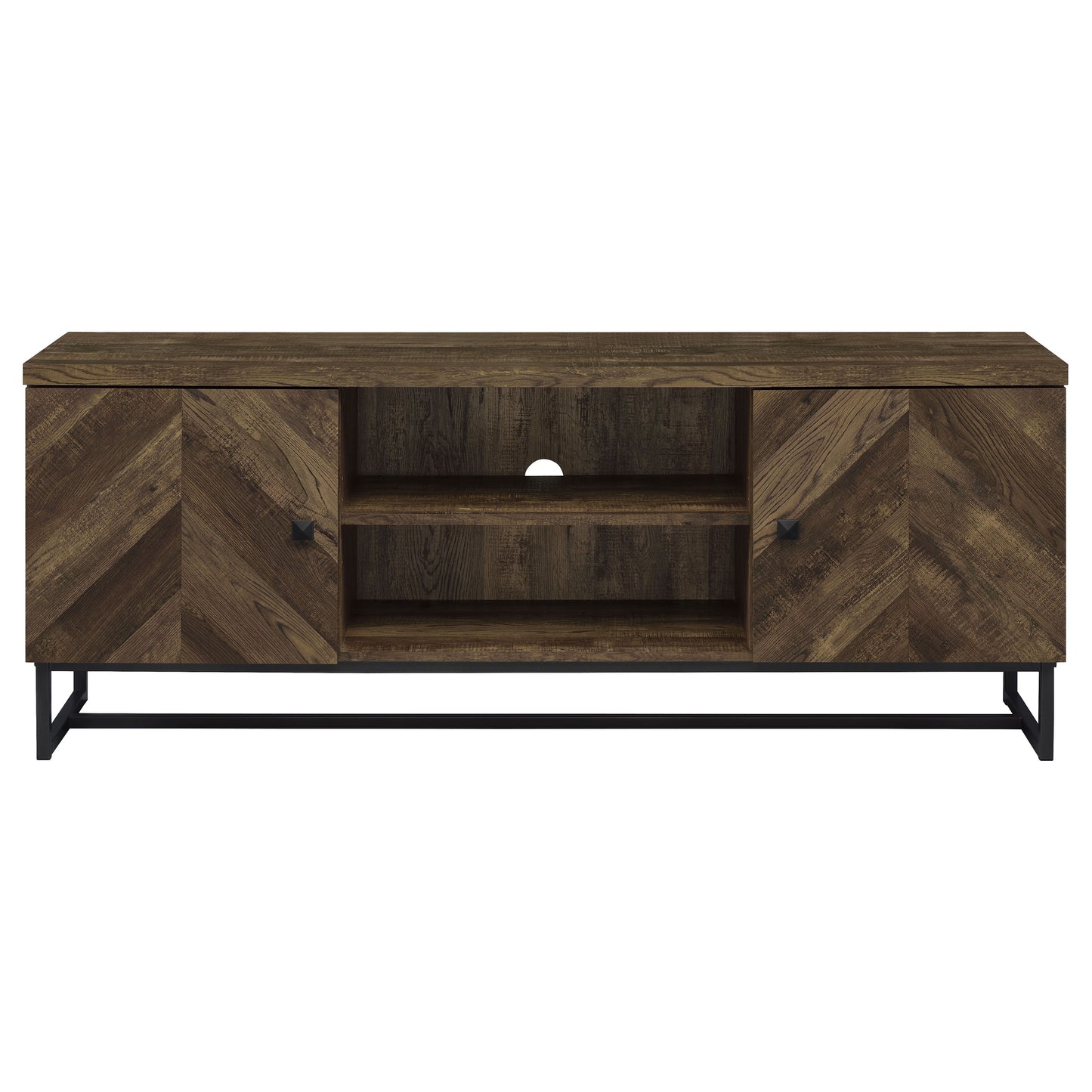 Myles 2-door Engineered Wood 60-inch TV Stand Rustic Oak