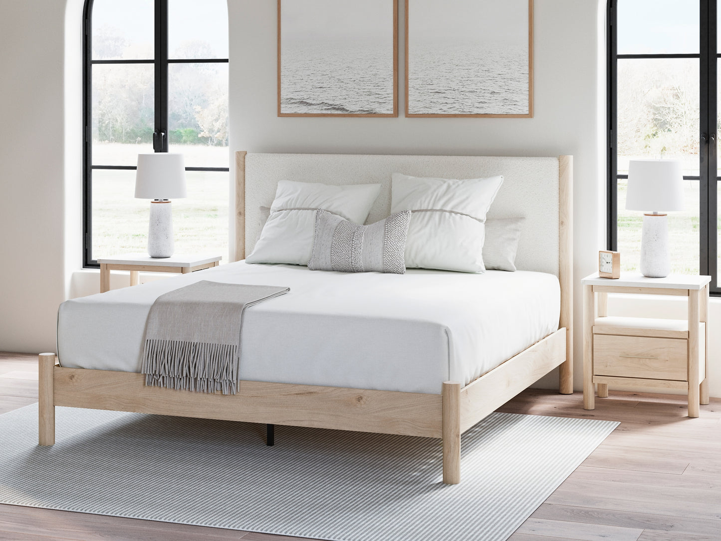 Cadmori Upholstered Panel Bed