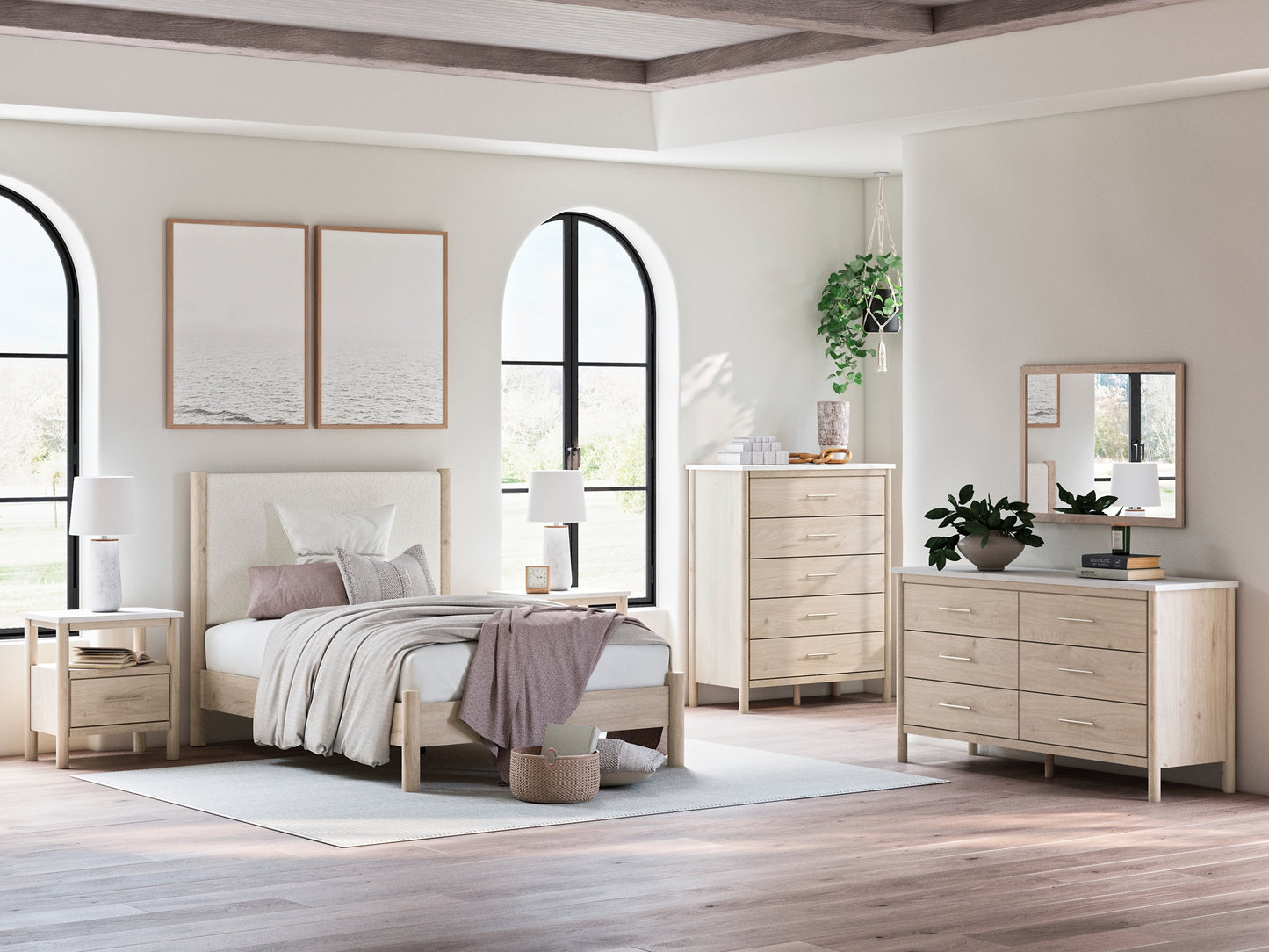 Cadmori Upholstered Panel Bed