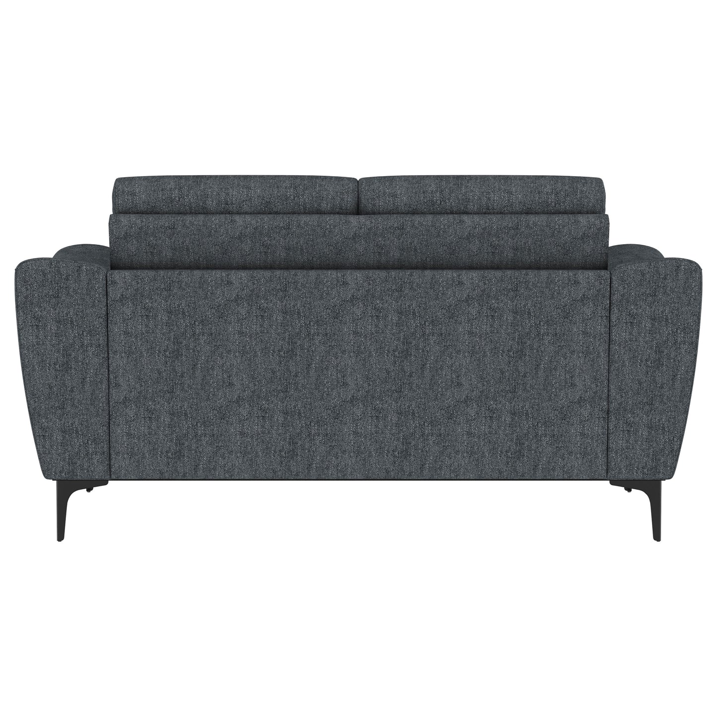 Nolan Upholstered Sloped Track Arm Loveseat Charcoal