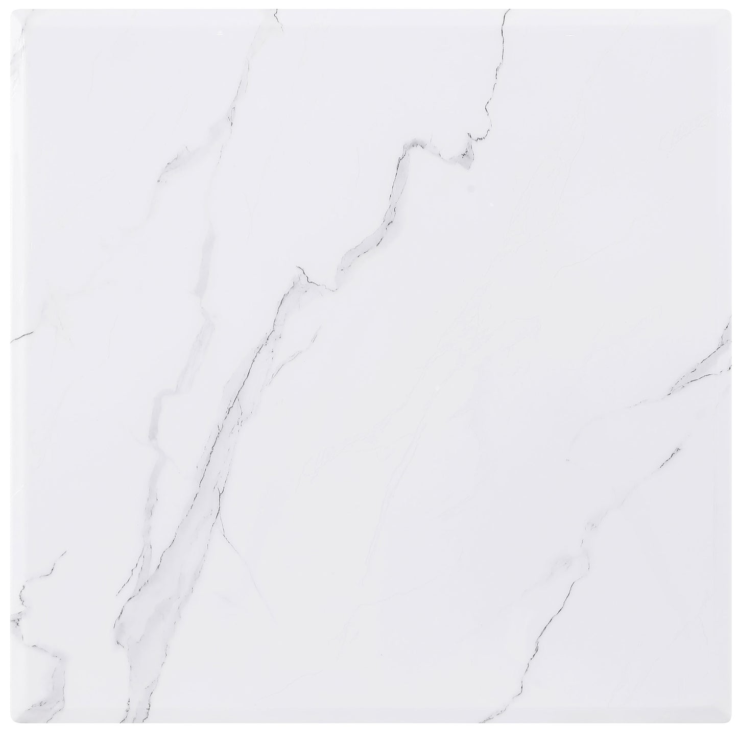 Visalia 2-piece Faux Marble Coffee and End Table Set White