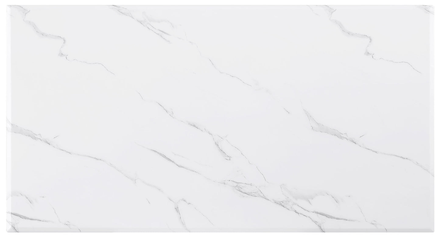 Visalia 3-piece Faux Marble Coffee and End Table Set White