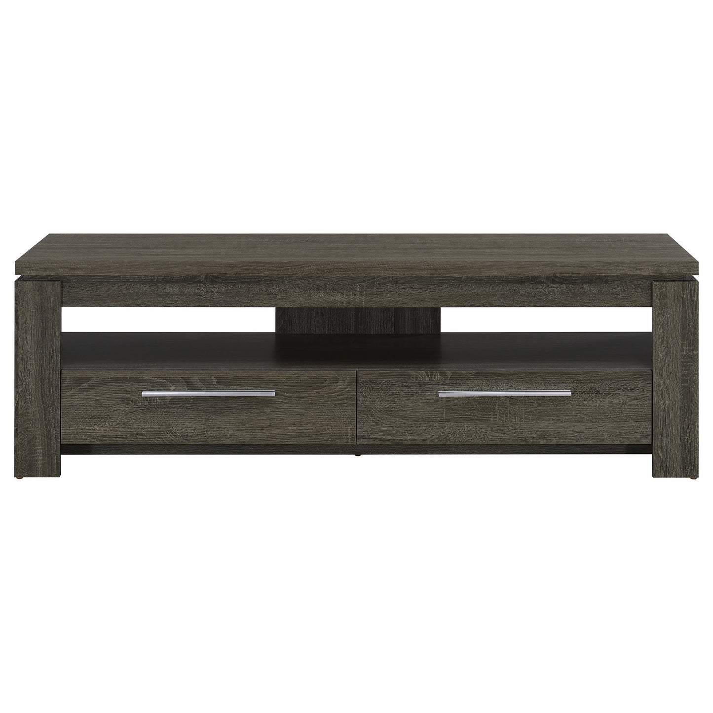 Elkton 2-drawer Engineered Wood 59-inch TV Stand Weathered Grey
