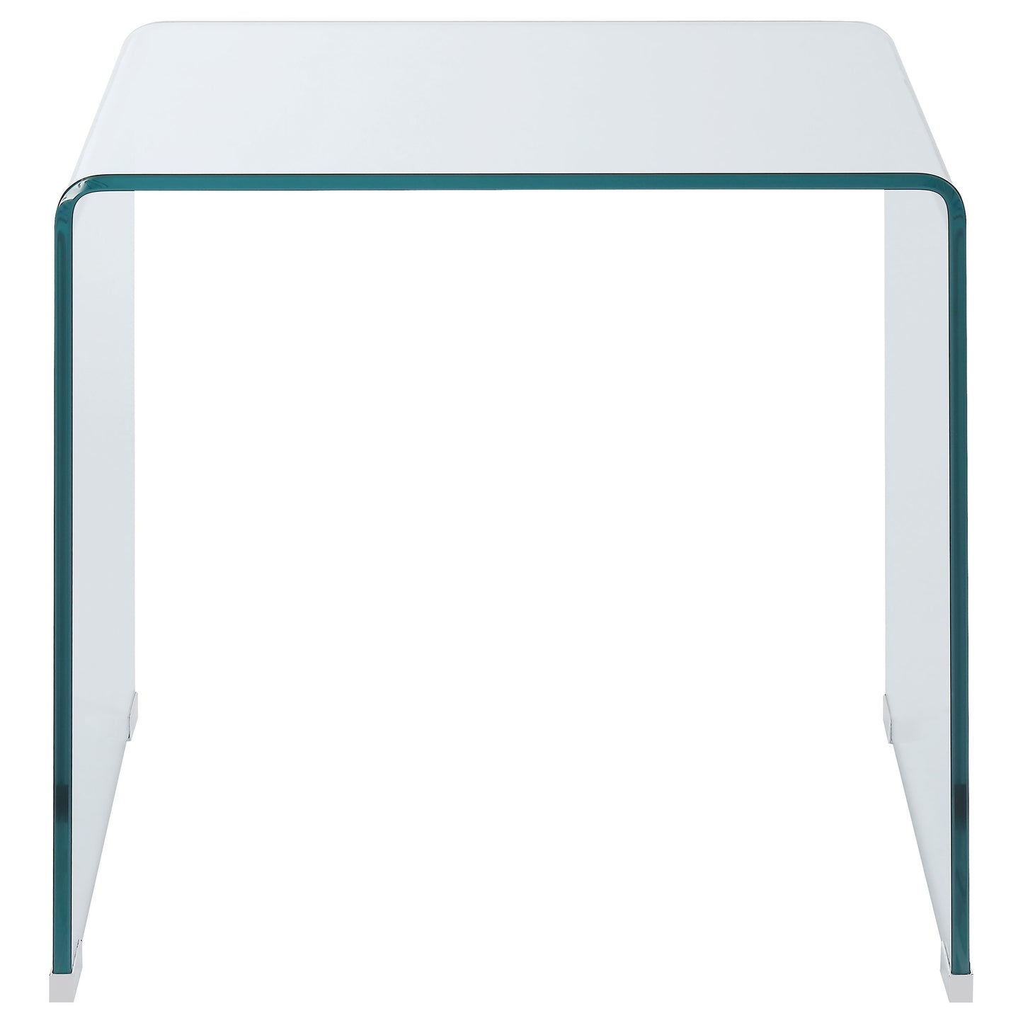 Ripley 2-piece Bent Glass Coffee and End Table Set Clear