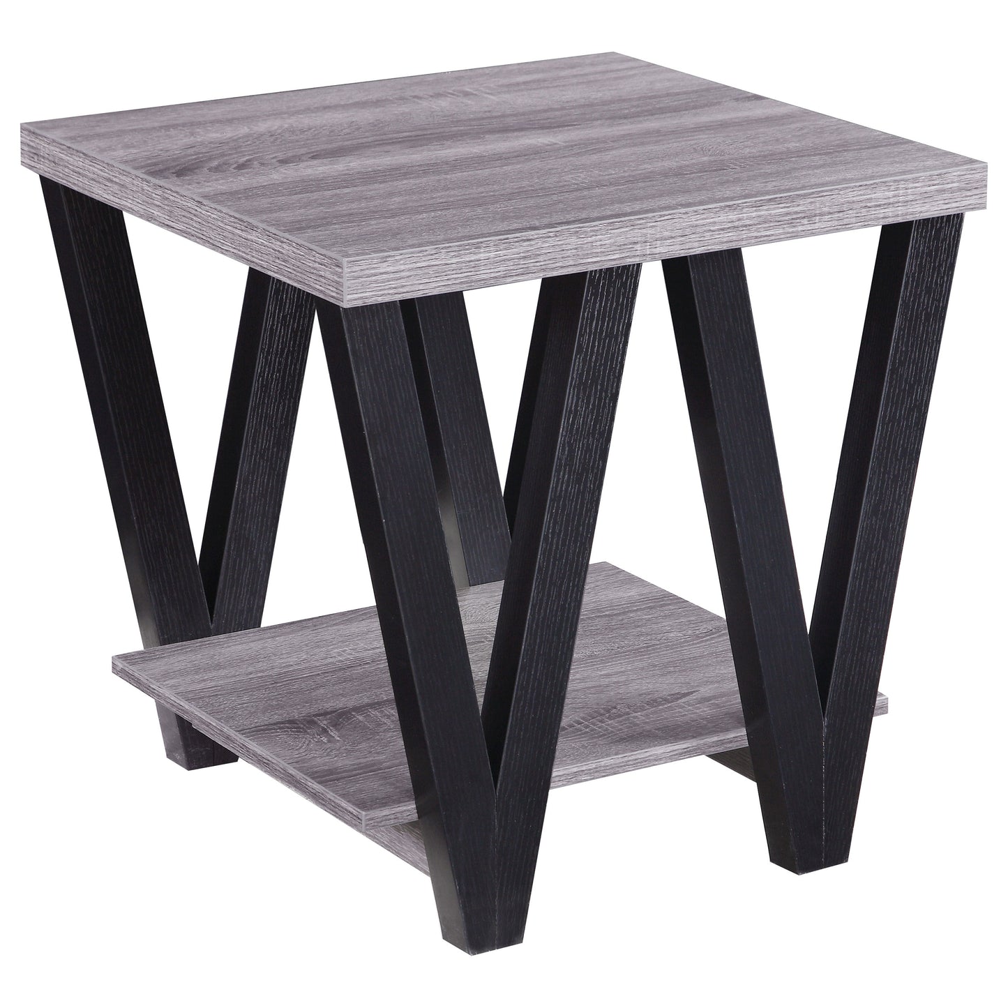 Stevens 2-piece Rectangular Coffee and End Table Set Grey