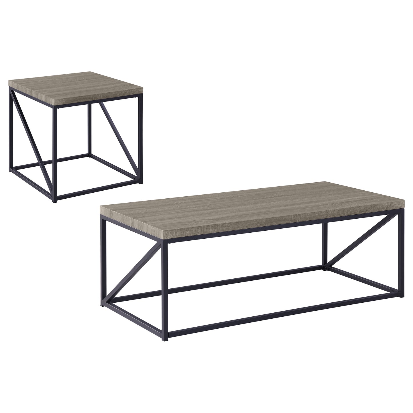 Birdie 2-piece Coffee and End Table Set Sonoma Grey