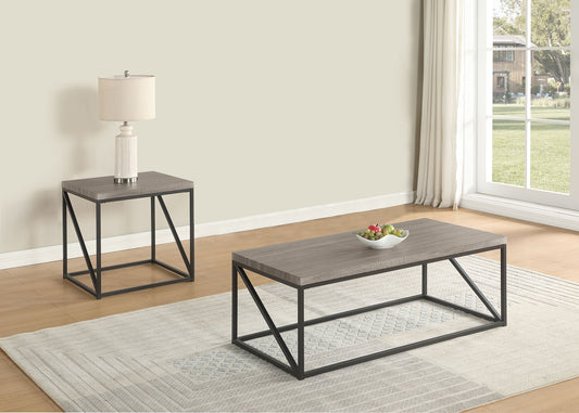 Birdie 2-piece Coffee and End Table Set Sonoma Grey