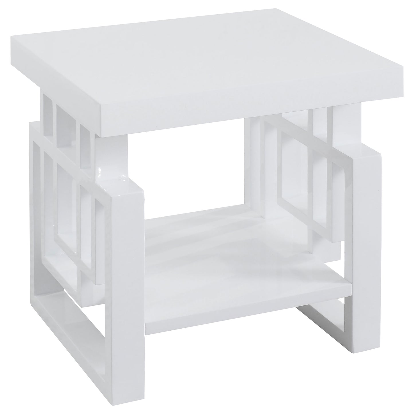 Schmitt 2-piece Coffee and End Table Set White High Gloss