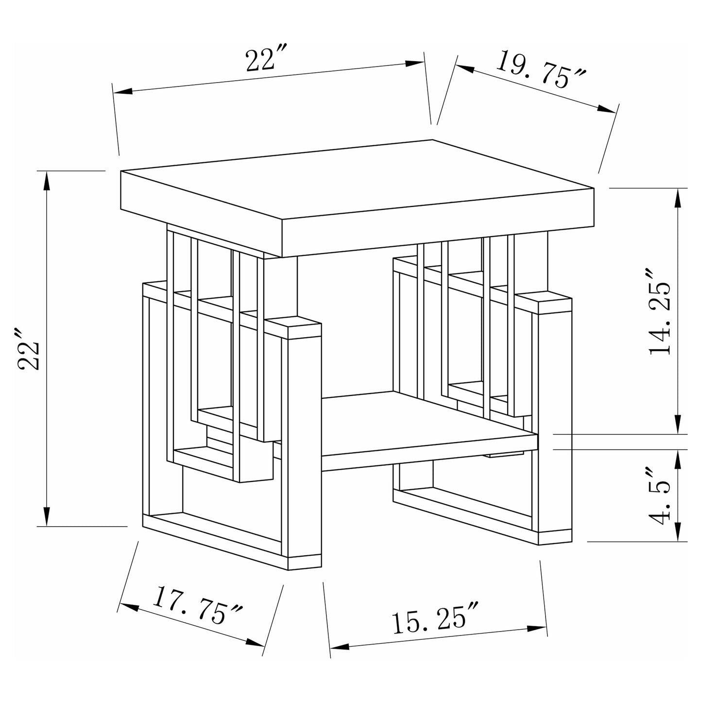 Schmitt 2-piece Coffee and End Table Set White High Gloss