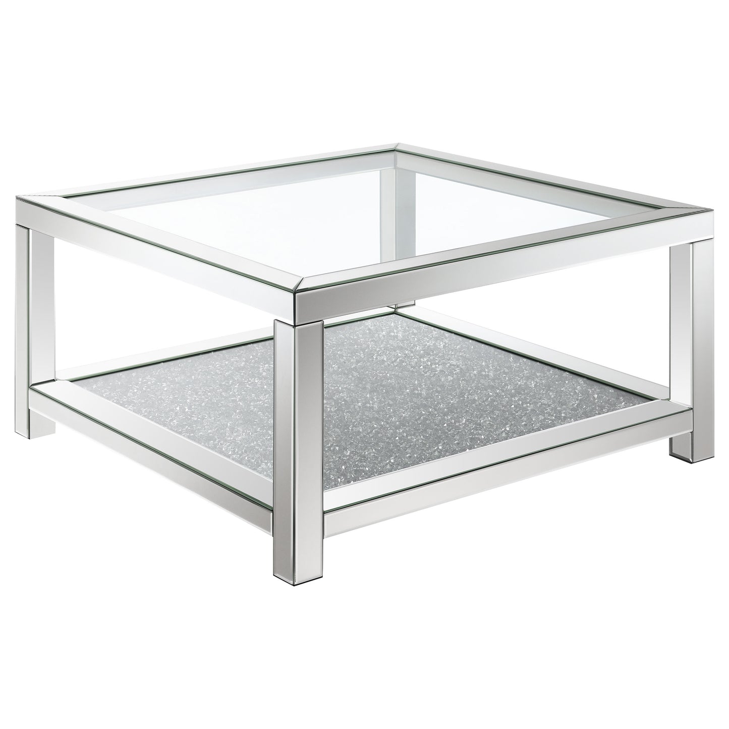 Valentina 3-piece Mirrored Coffee and End Table Set Silver