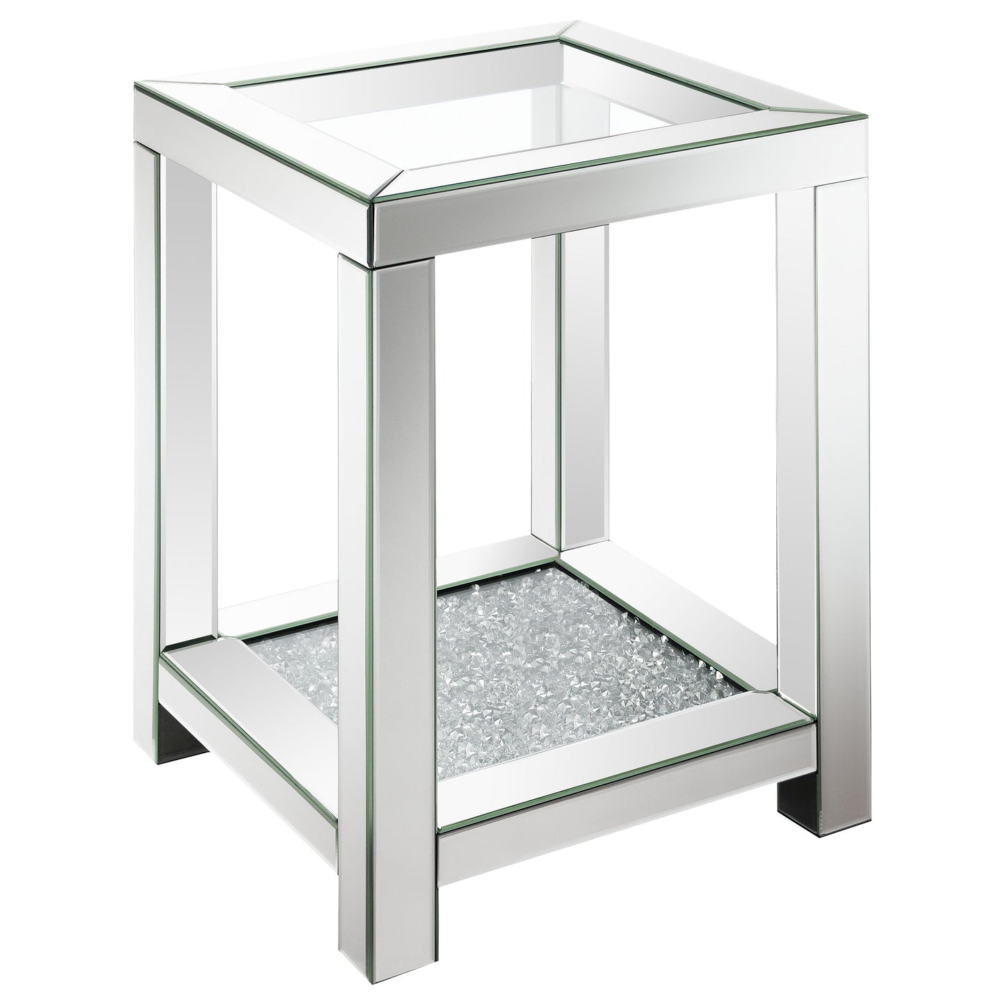 Valentina 3-piece Mirrored Coffee and End Table Set Silver