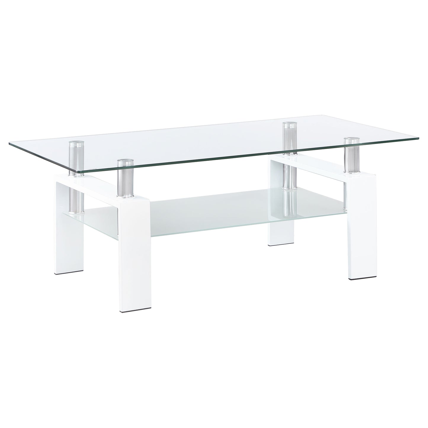 Dyer 2-piece Rectangular Coffee and End Table Set White