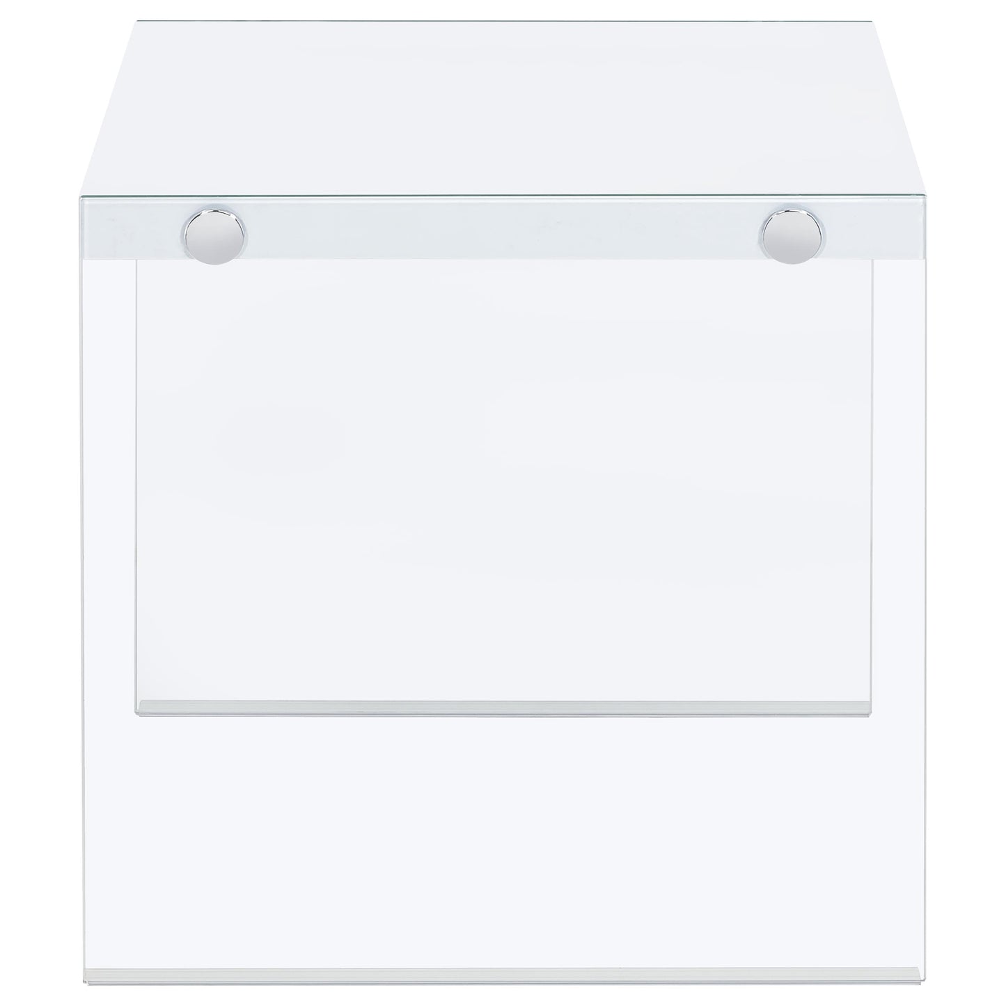 Opal 2-piece Coffee and End Table Set White High Gloss