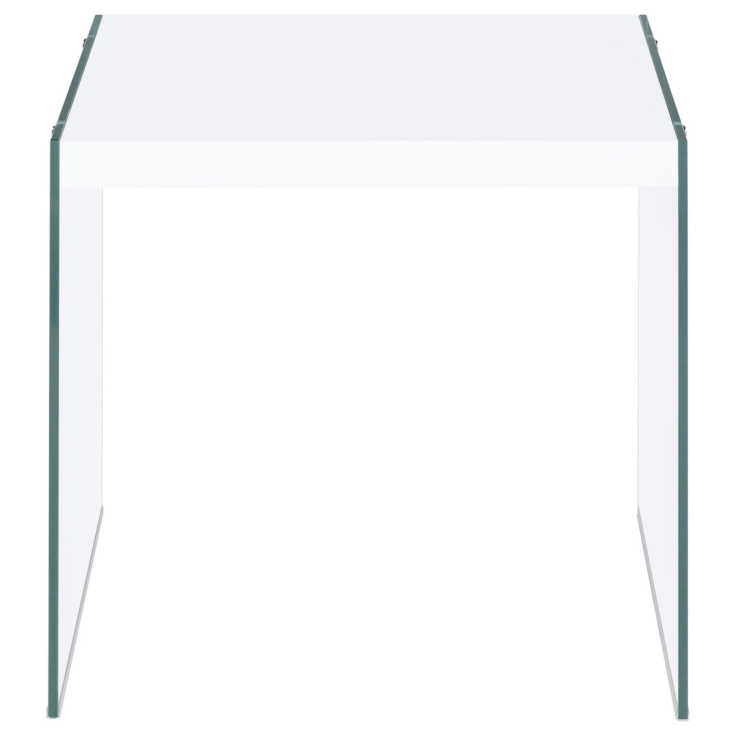 Opal 3-piece Coffee and End Table Set White High Gloss