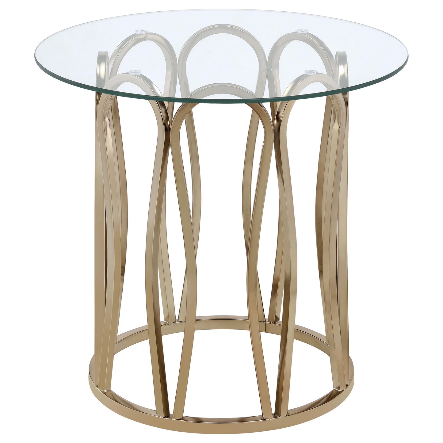 Monett 2-piece Coffee and End Table Set Chocolate Chrome