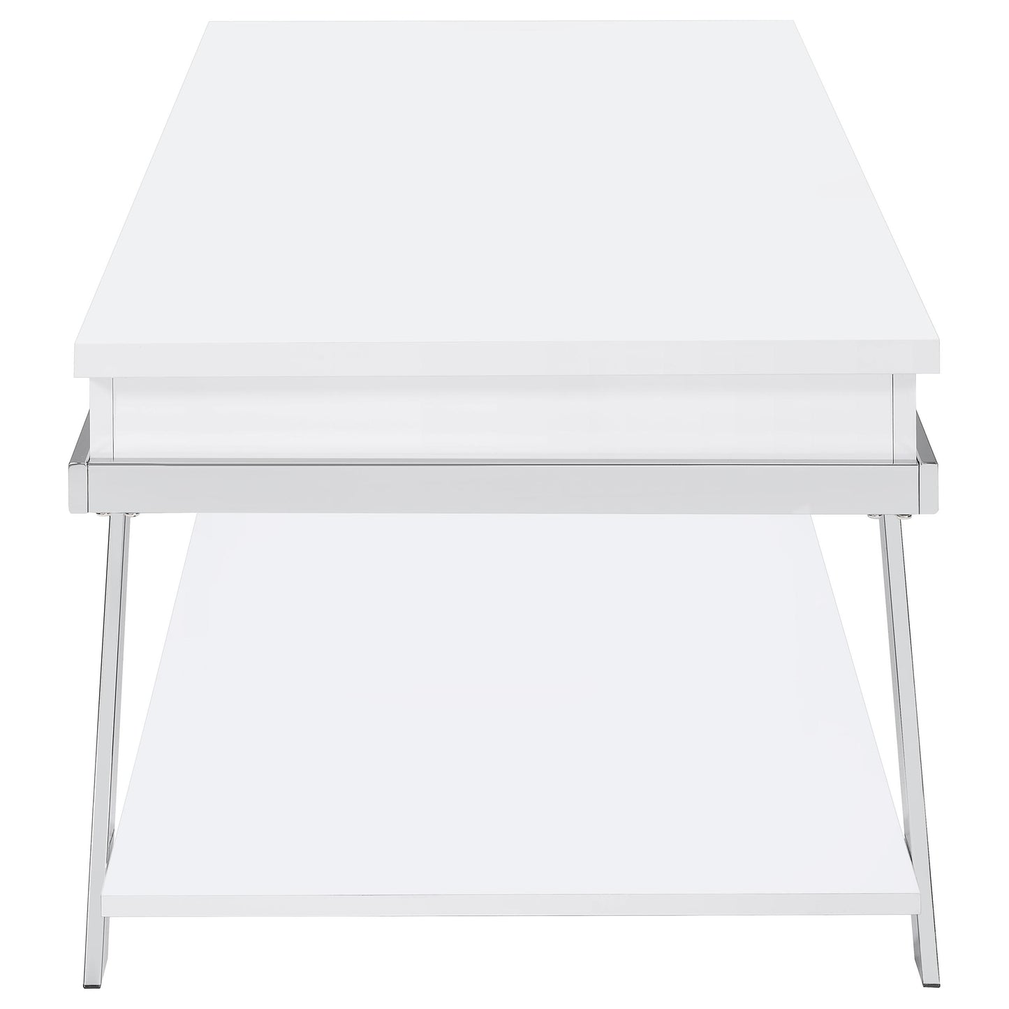 Marcia 3-piece Coffee and End Table Set White High Gloss