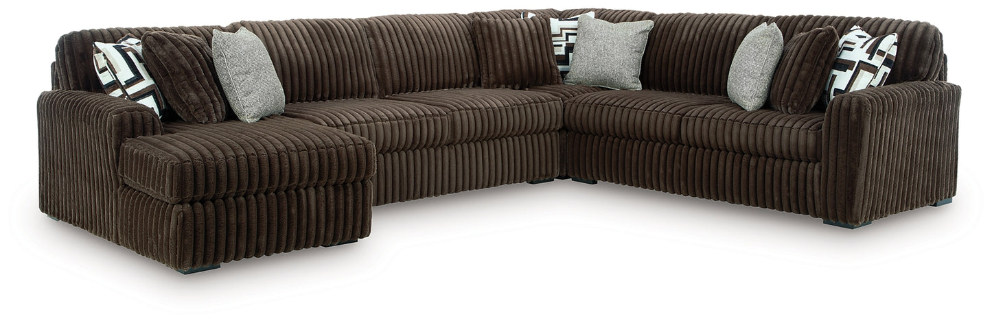 Midnight-Madness 4-Piece Sectional with Chaise