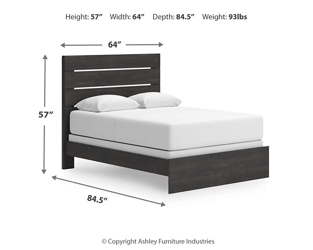 Hollivern Queen Panel Bed with Mirrored Dresser