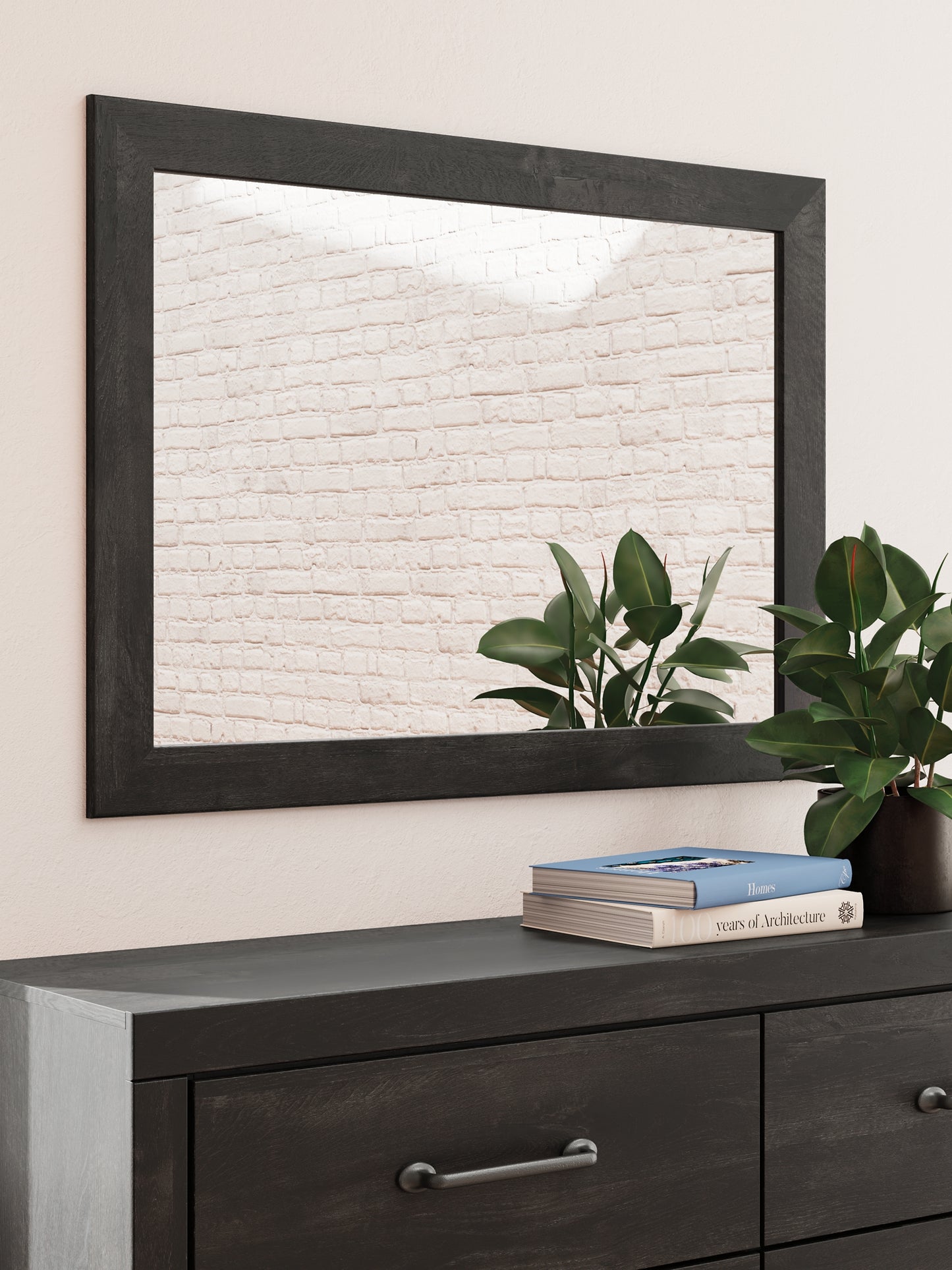 Hollivern Queen Panel Bed with Mirrored Dresser