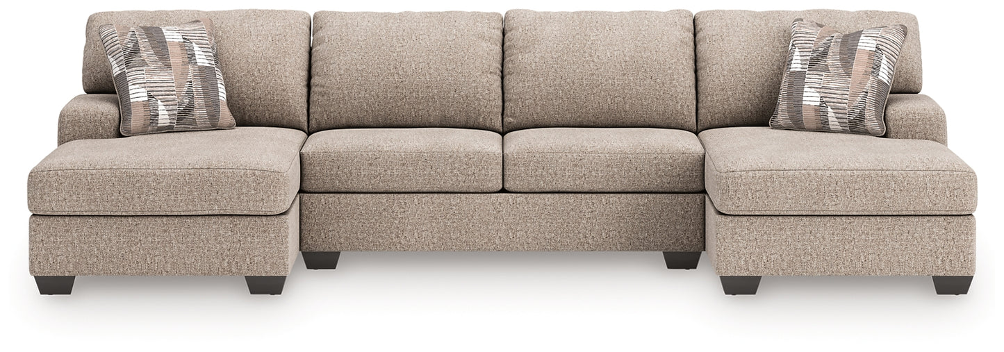 Newellen 3-Piece Sectional with Double Chaise