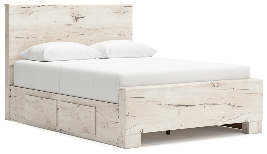 Queen Panel Bed with Mirrored Dresser and Chest