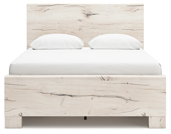 Queen Panel Bed with Mirrored Dresser, Chest and Nightstand