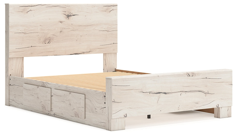Queen Panel Bed with Mirrored Dresser, Chest and Nightstand