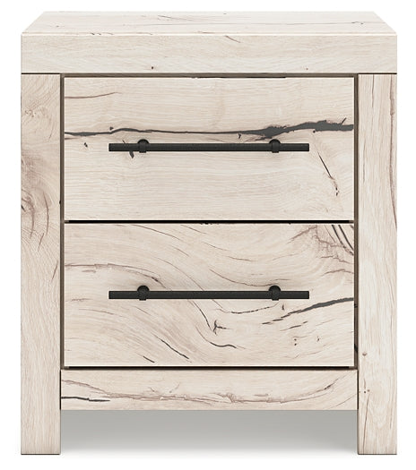 Queen Panel Bed with Mirrored Dresser, Chest and Nightstand