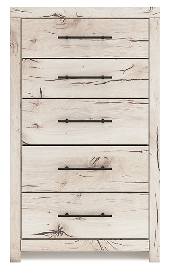 Queen Panel Bed with Mirrored Dresser and Chest