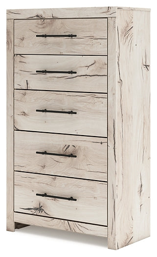 Queen Panel Bed with Mirrored Dresser and Chest