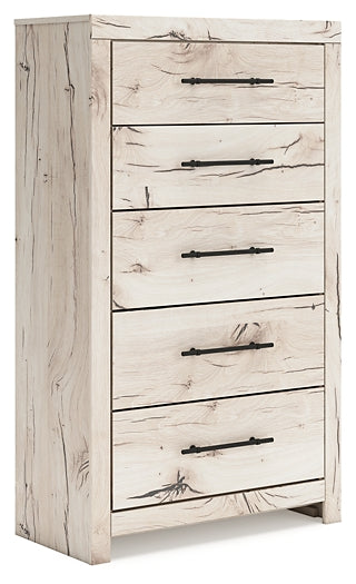 Queen Panel Bed with Mirrored Dresser and Chest