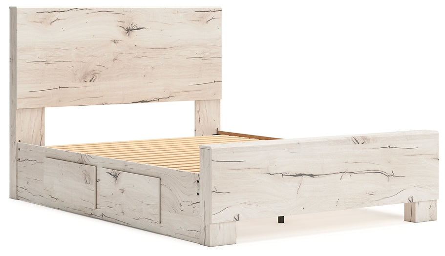 Queen Panel Bed with Mirrored Dresser and Chest