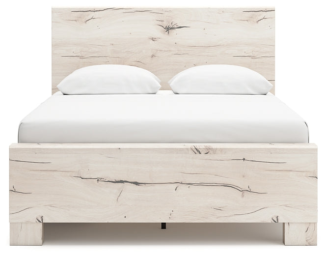 Queen Panel Bed with Mirrored Dresser and Chest