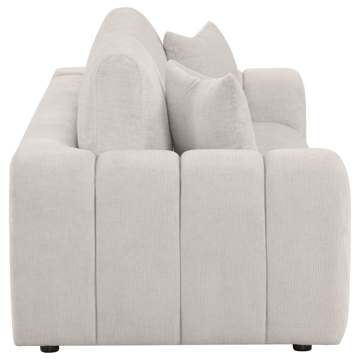 Burnett Chenille Upholstered Wide Arm Sofa Ivory