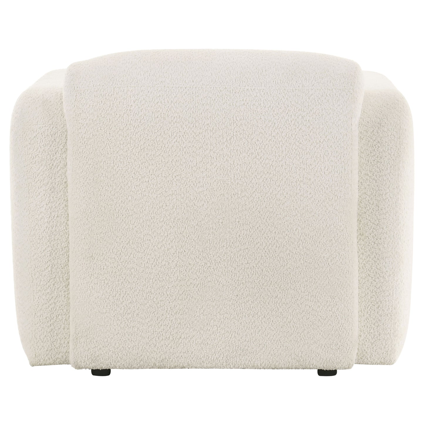 Dorset Fabric Upholstered Round Track Arm Accent Chair White