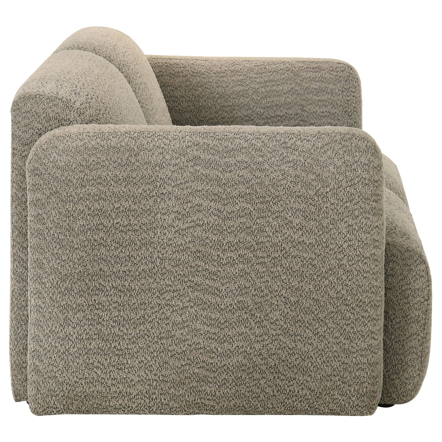 Dorset 2-piece Upholstered Round Track Arm Sofa Set Brown