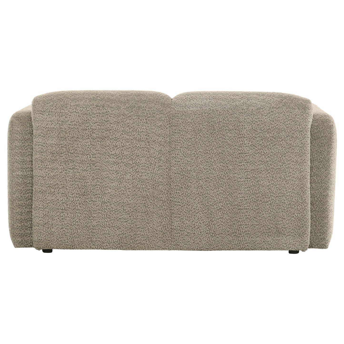 Dorset Fabric Upholstered Round Track Arm Loveseat Brown