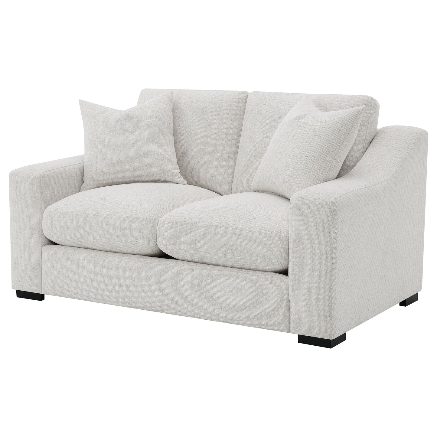 Ashlyn Fabric Upholstered Track Arm Loveseat Sand