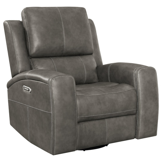 Brickston Triple Power Swivel Glider Recliner Charcoal