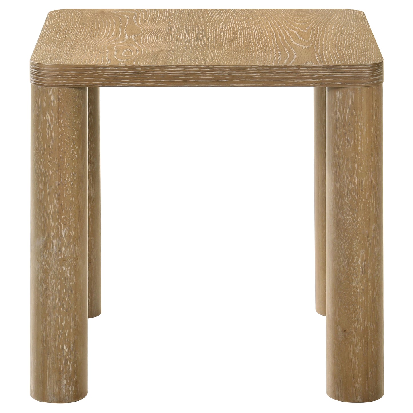 Castlewood Engineered Wood Accent Side End Table Washed Oak