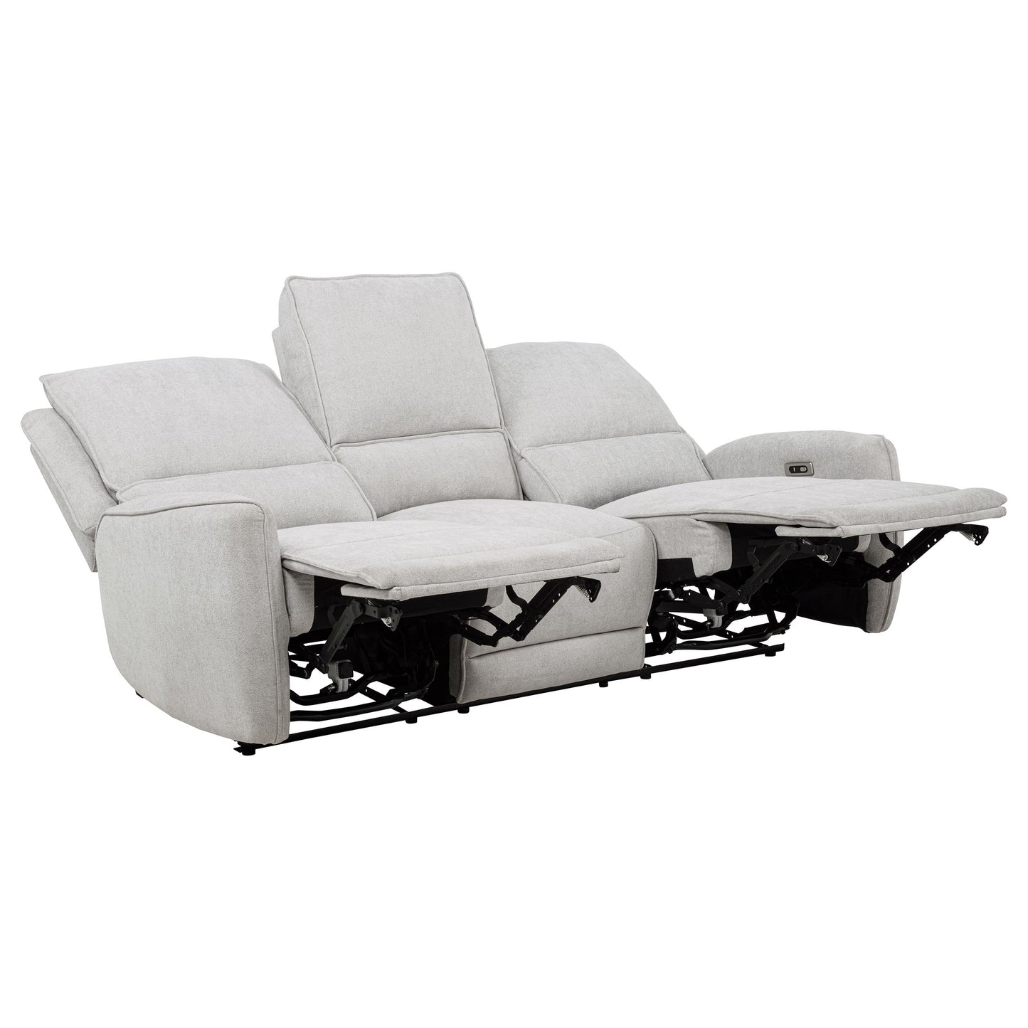 Sylmar 3-piece Chenille Power Reclining Sofa Set Dove Grey