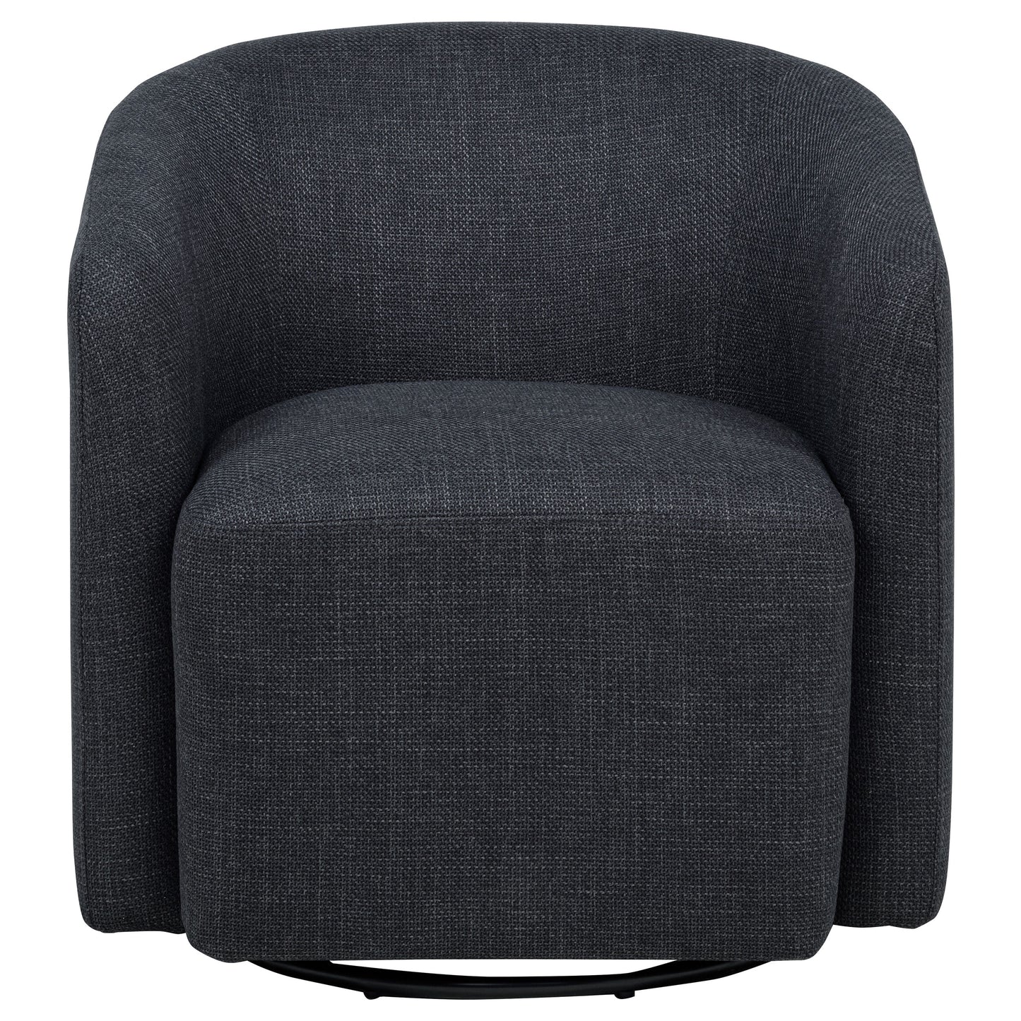 Mossbrook Fabric Upholstered Swivel Accent Chair Anthracite