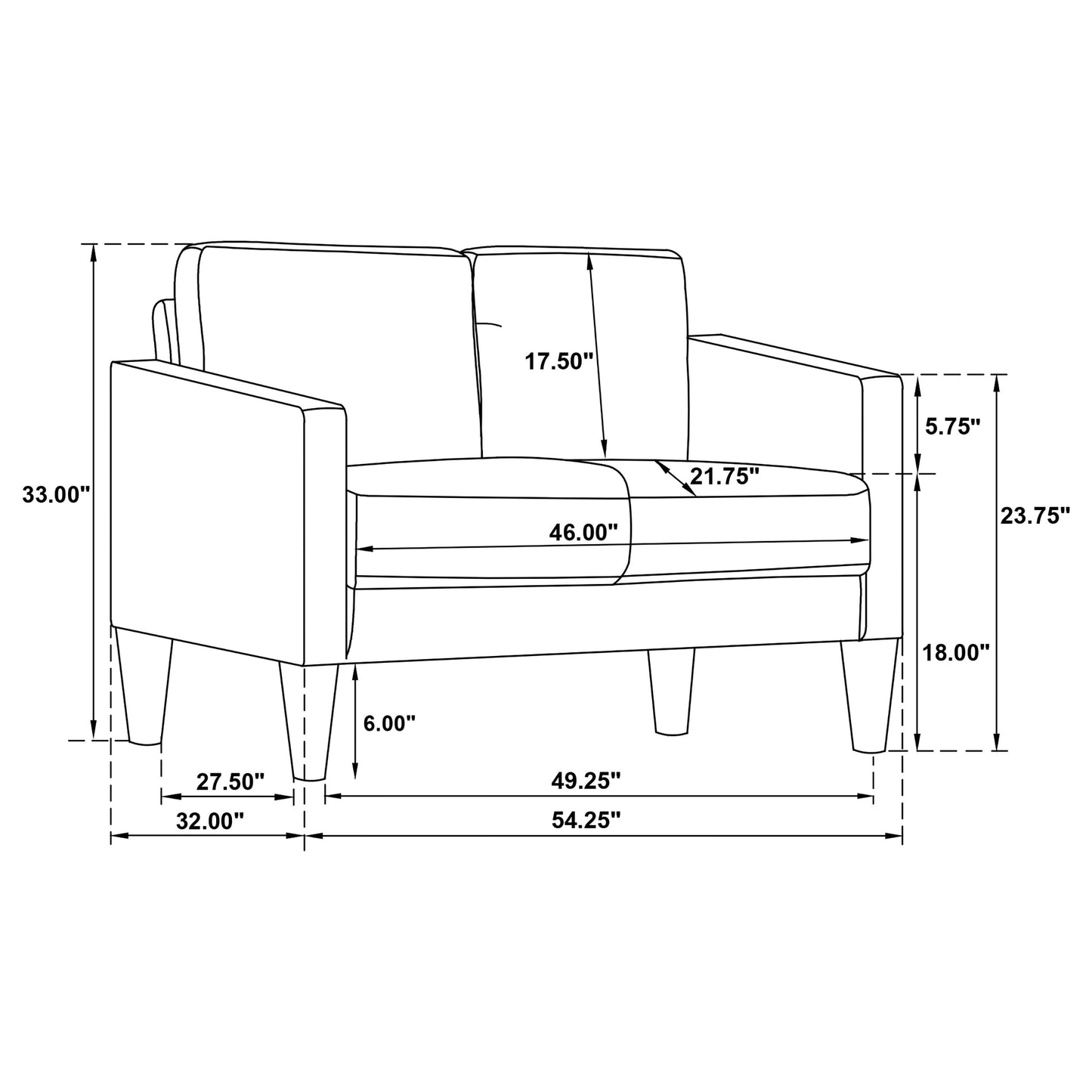 Ruth 2-piece Fabric Upholstered Track Arm Sofa Matcha Green