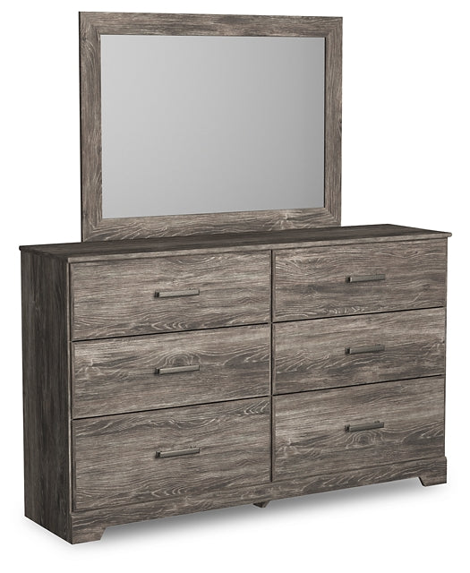 Ralinksi King Panel Bed with Mirrored Dresser and Chest