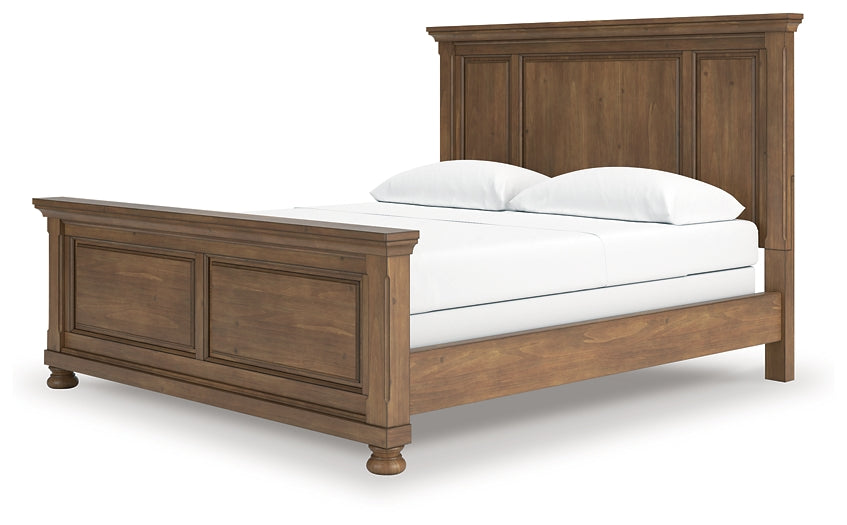 Feddinger California King Panel Bed with Mirrored Dresser and Chest
