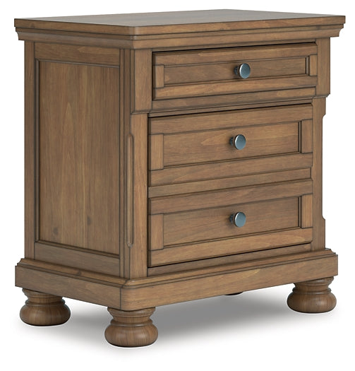 Feddinger California King Storage Sleigh Bed with Mirrored Dresser, Chest and Nightstand