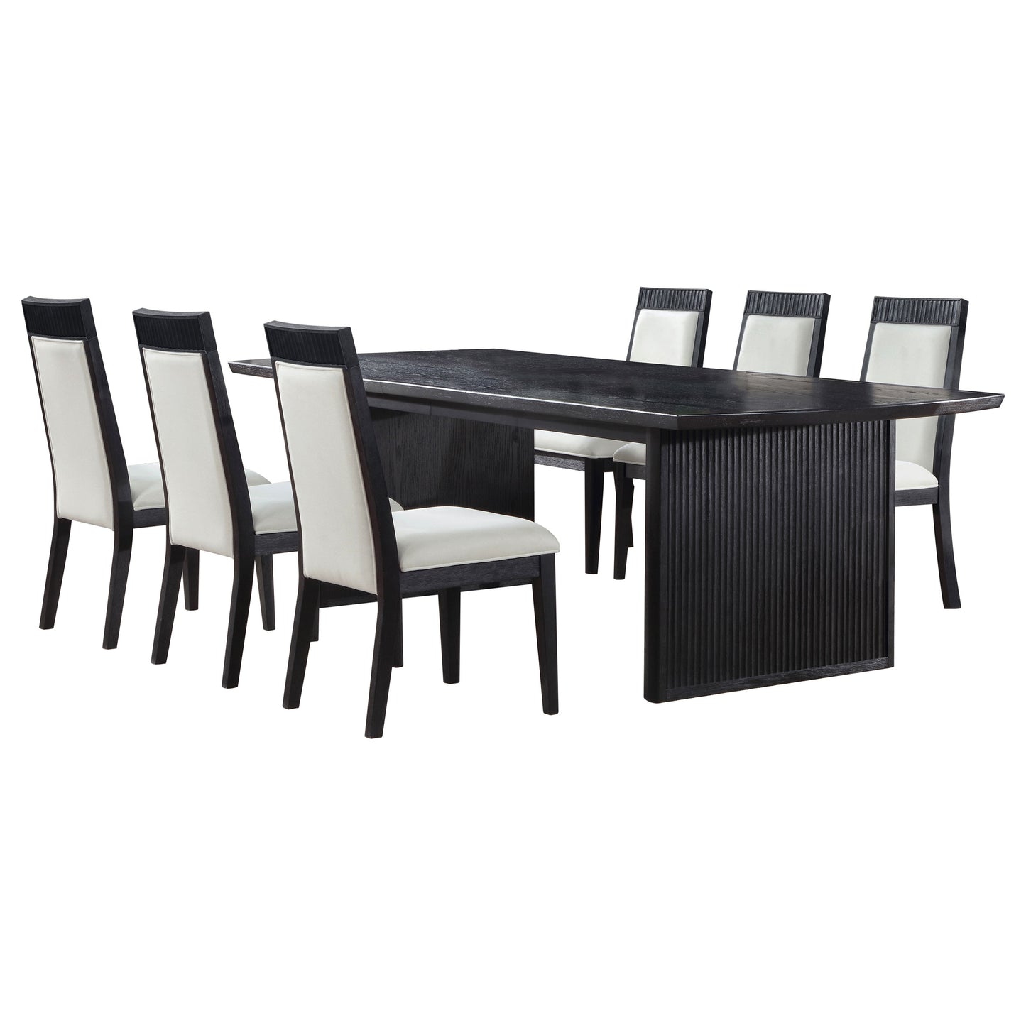 Brookmead 7-piece Extension Leaf Dining Table Set Black