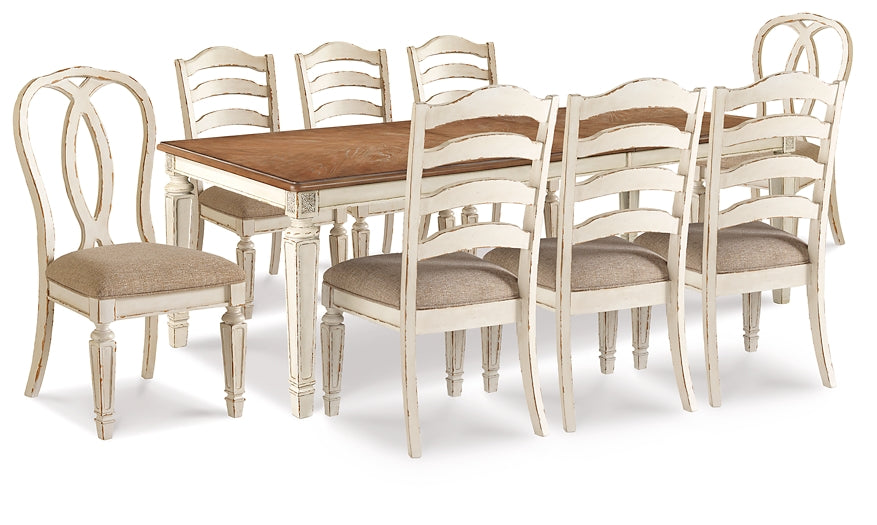Realyn dining table and 6 chairs set clearance