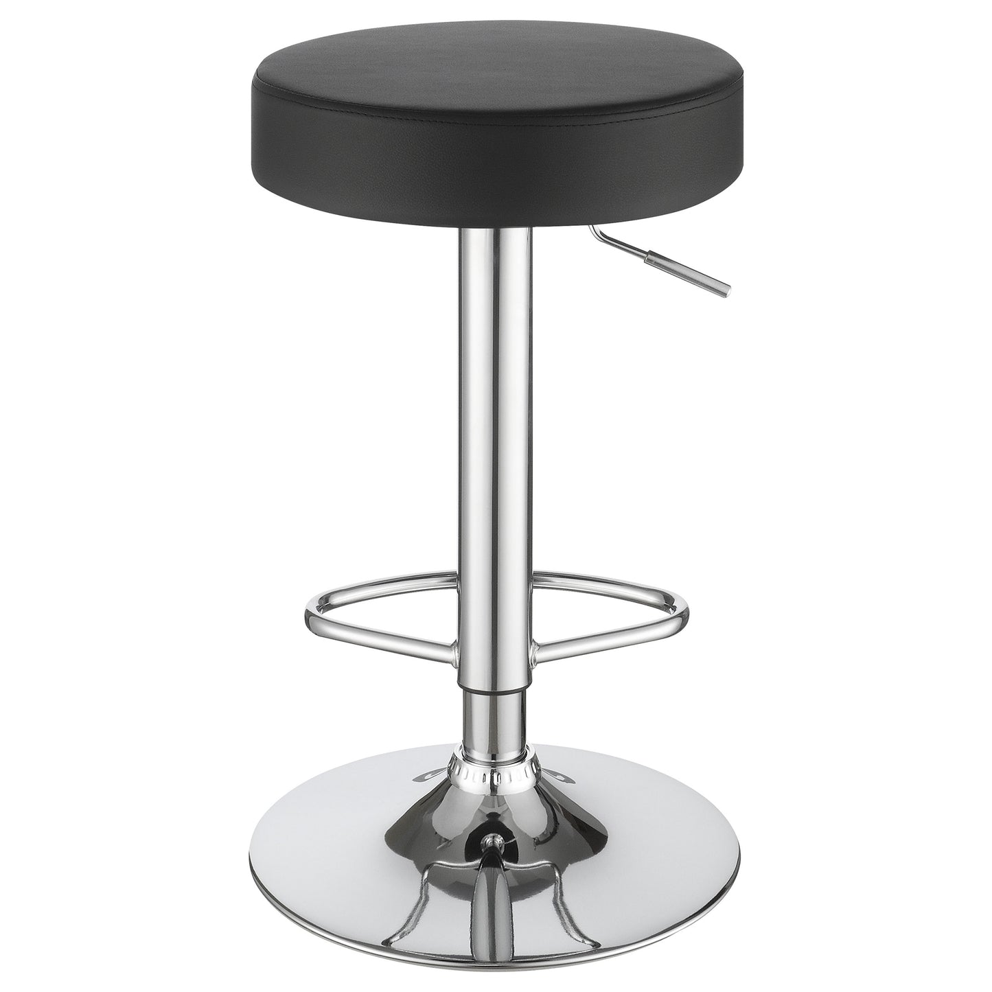 Ramses 29-inch Adjustable Bar Stool Chrome and Black